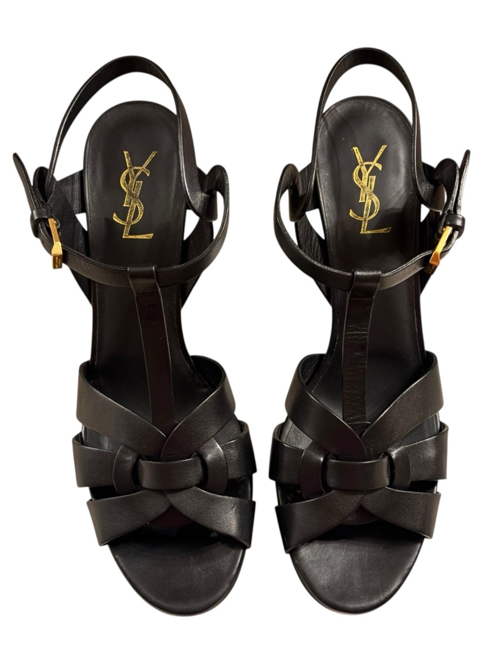 Saint Laurent | Tribute Platform Sandals Black Leather | EU 41 - Picture 5 of 16